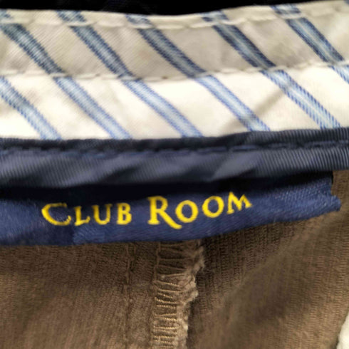 クラブルーム CLUB ROOM 2タック ワイド コーデュロイ コーズ パンツ 裾ダブル メンズ 34×32