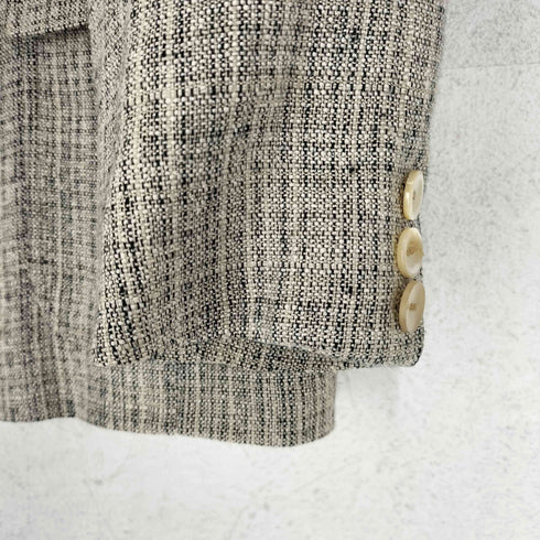 マックスマーラ MAX MARA リネンシルク 段返し3B テーラードジャケット レディース US:10