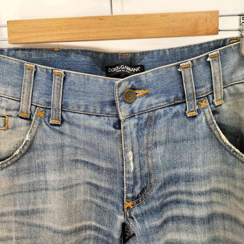 ドルチェアンドガッバーナ DOLCE&GABBANA イタリア製 DG金具 ダメージ デニム パンツ メンズ EUR:50