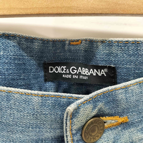 ドルチェアンドガッバーナ DOLCE&GABBANA イタリア製 DG金具 ダメージ デニム パンツ メンズ EUR:50