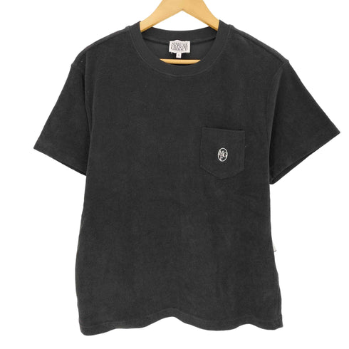 マリテフランソワジルボー MARITHE FRANCOIS GIRBAUD ロゴ刺繍 パイル地 ポケット半袖Tシャツ レディース import:S