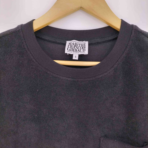 マリテフランソワジルボー MARITHE FRANCOIS GIRBAUD ロゴ刺繍 パイル地 ポケット半袖Tシャツ レディース import:S