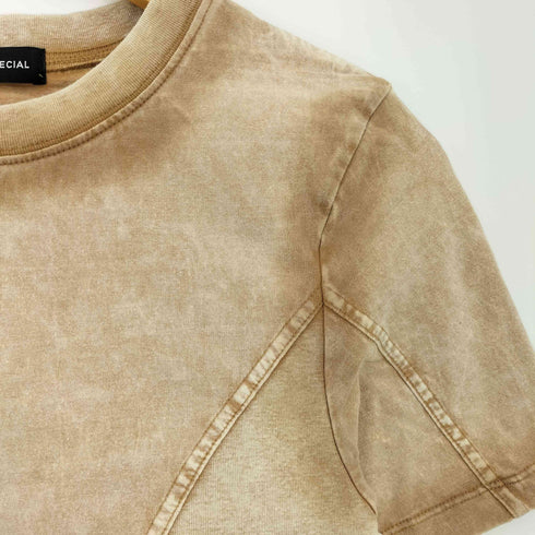 メゾンスペシャル MAISON SPECIAL Chemical Wash Spray Trim Short Length T-shirt ケミカルウォッシュスプレートリムショートTEE レディース FREE