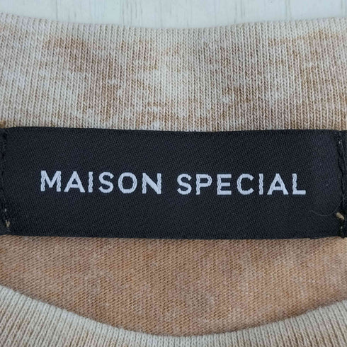 メゾンスペシャル MAISON SPECIAL Chemical Wash Spray Trim Short Length T-shirt ケミカルウォッシュスプレートリムショートTEE レディース FREE