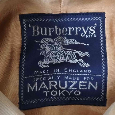 バーバリーズ BURBERRYS 90s 英国製 丸善タグ ノバチェックライナー付き 比翼ステンカラーコート メンズ