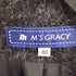 M'S GRACY エムズグレイシー フラワー パール 装飾 リボン アルパカ混 バルーン Aライン シャギー コート レディース JPN:40