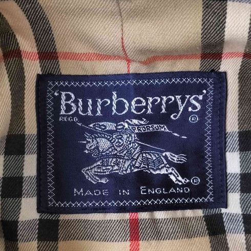 バーバリーズ BURBERRYS 英国製 裏地ノバチェック 比翼ステンカラーコート メンズ