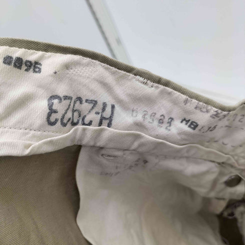 ユーエスアーミー U.S. ARMY 50-60S 米軍 FALCON カムロック アルミジップ ノータック アーミー チノ トラウザー パンツ vintage ヴィンテージ メンズ 32R