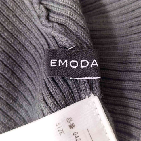 エモダ EMODA ハイネックスリットニットロングワンピース レディース FREE