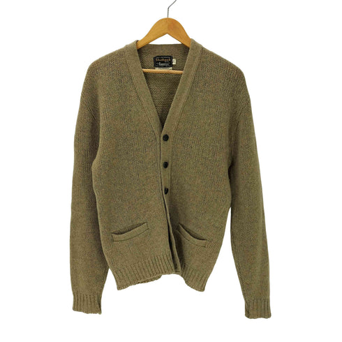 キャンパス CAMPUS 60-70S USA製 黒タグ 2ply shetland wool シェットランドウール メランジ ローゲージ カーディガン vintage ヴィンテージ メンズ import:M