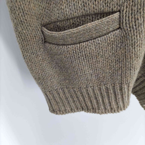 キャンパス CAMPUS 60-70S USA製 黒タグ 2ply shetland wool シェットランドウール メランジ ローゲージ カーディガン vintage ヴィンテージ メンズ import:M