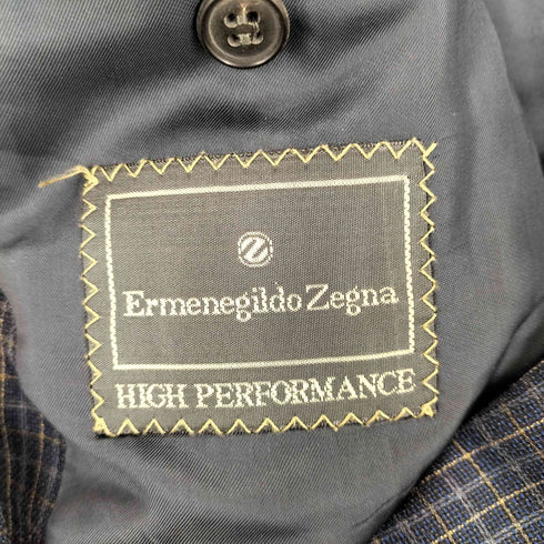 エルメネジルドゼニア Ermenegildo Zegna HIGH PERFORMANCE チェック柄2Bテーラードジャケット メンズ