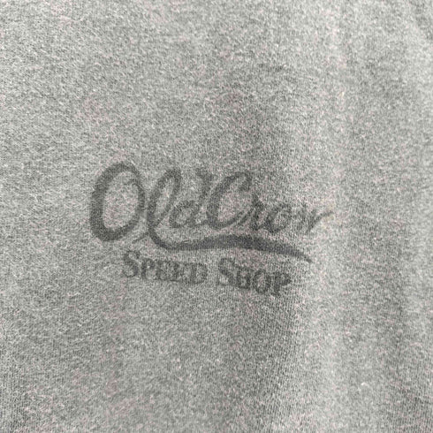 オールドクロウ OLD CROW ワンポイント プリント クラックデザイン フェード クルーネック半袖Tシャツ メンズ S