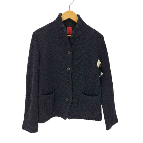 ハートイッセイミヤケ Haat ISSEY MIYAKE 混紡 加工生地 ポップコーン ストレッチ ジャケット レディース JPN:4