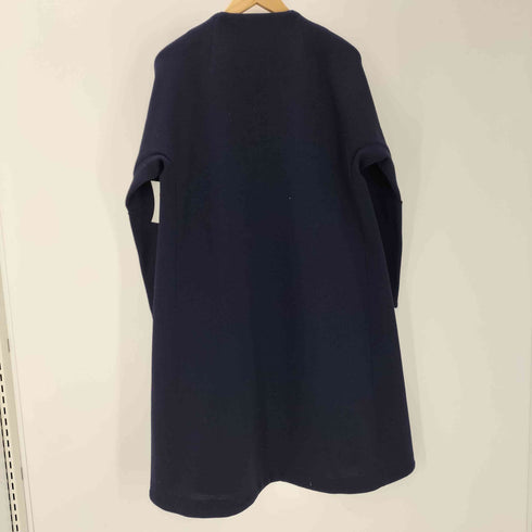 ハートイッセイミヤケ Haat ISSEY MIYAKE ポリ ウール 混紡 ジップアップ ノーカラー コート レディース JPN:3