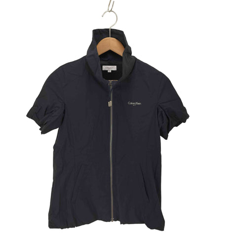 カルバンクライン CALVIN KLEIN フルジップ ハイネック半袖トップス レディース JPN:M