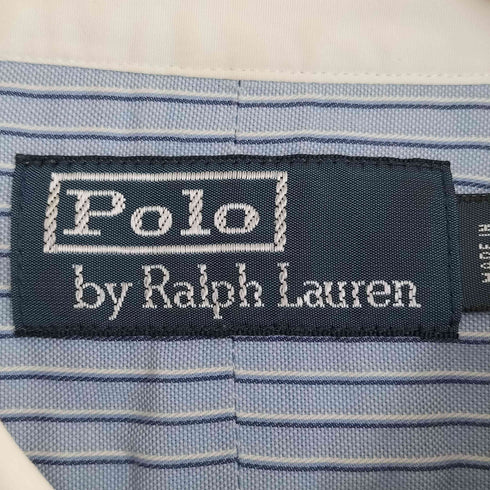ポロバイラルフローレン Polo by RALPH LAUREN 90-00s ポニー無し ストライプ クレリックシャツ メンズ XLT