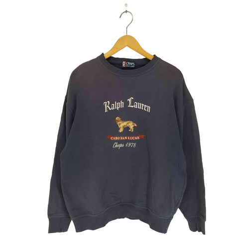 チャップスラルフローレン CHAPS RALPH LAUREN フロントロゴ刺繍クルーネックスウェット メンズ L