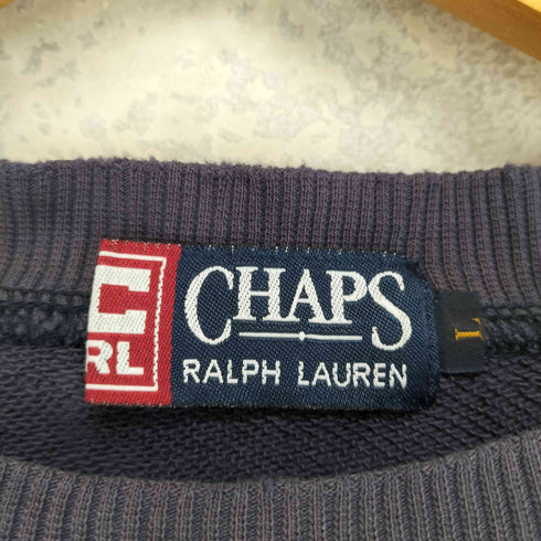 チャップスラルフローレン CHAPS RALPH LAUREN フロントロゴ刺繍クルーネックスウェット メンズ L
