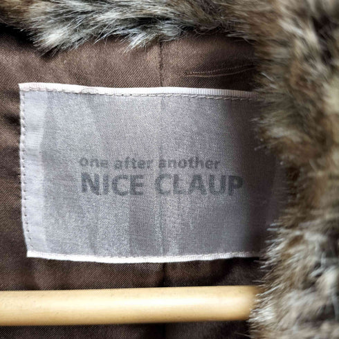 ナイスクラップ NICE CLAUP フェイクファージャケット レディース FREE
