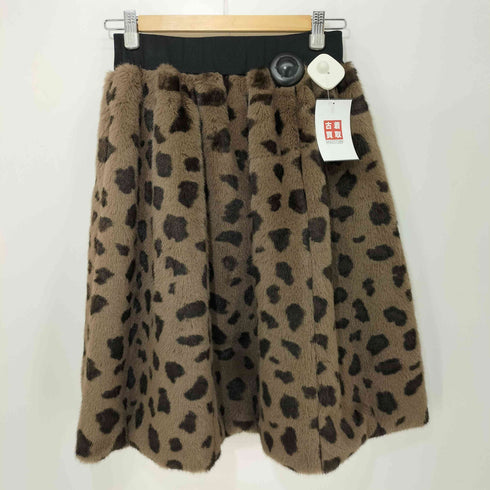 ビアズリー BEARDSLEY 25AW 15 quinze レオパードファースカート レディース FREE