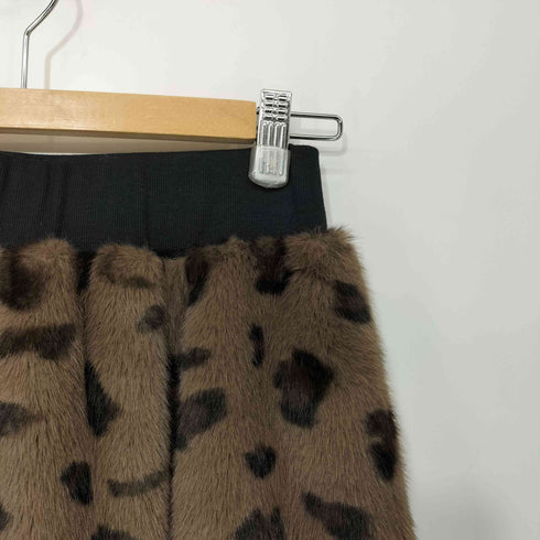 ビアズリー BEARDSLEY 25AW 15 quinze レオパードファースカート レディース FREE