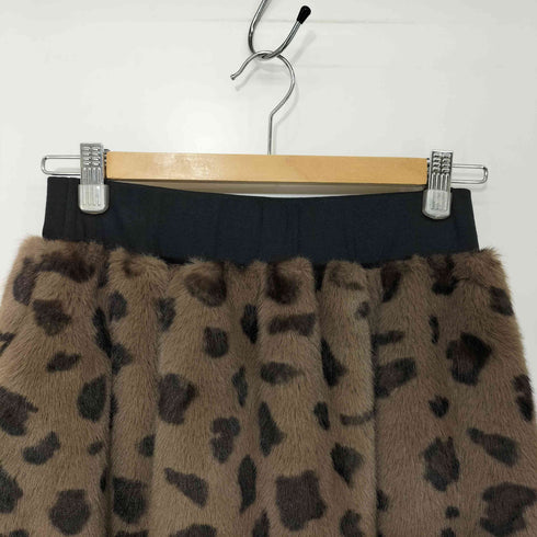 ビアズリー BEARDSLEY 25AW 15 quinze レオパードファースカート レディース FREE