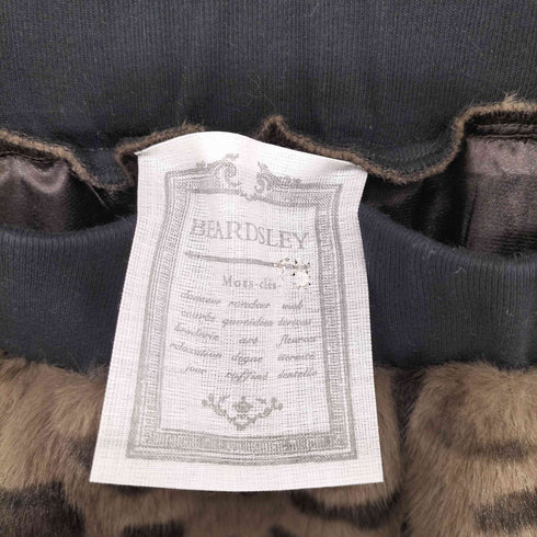 ビアズリー BEARDSLEY 25AW 15 quinze レオパードファースカート レディース FREE