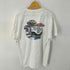 企業 USA製 袖シングル&裾ダブル ロゴプリントTシャツ メンズ import:XL