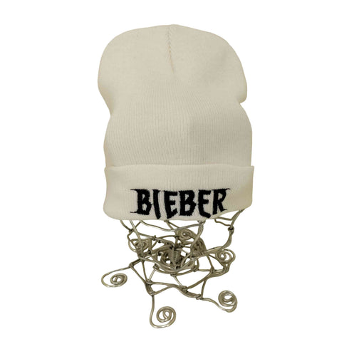 BIEBER ロゴ刺繍 ビーニー メンズ