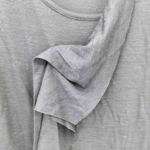 ヨウジヤマモト Yohji Yamamoto SUPER 100 WOOL FRAISE DRAPE DETAIL R NECK LONG SLV T レディース 2