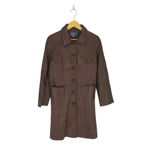 Close up studio lamb leather ラムレザーロングコート レディース 11