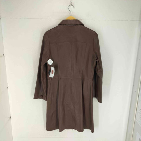 Close up studio lamb leather ラムレザーロングコート レディース 11