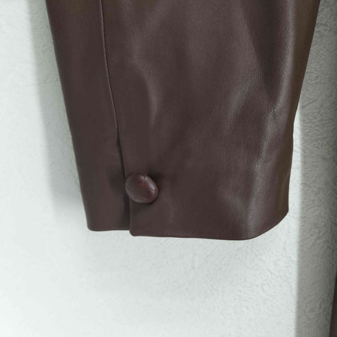 Close up studio lamb leather ラムレザーロングコート レディース 11