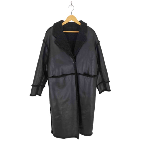 ページボーイ PAGEBOY フェイクムートンロングコート レディース M