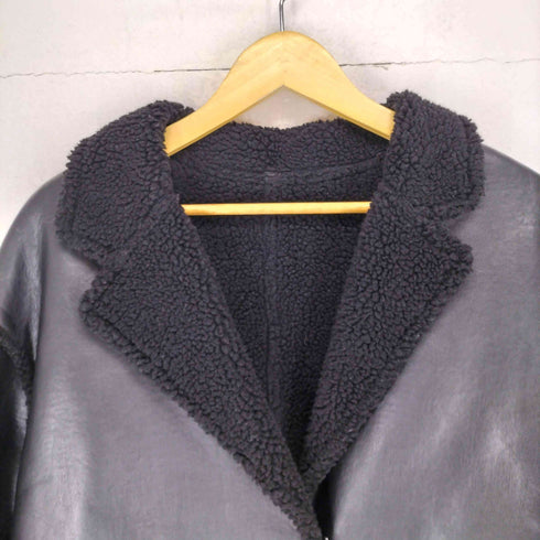 ページボーイ PAGEBOY フェイクムートンロングコート レディース M