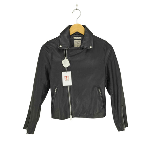 ニコアンド niko and... sheep leather ラムレザーダブルジップダブルライダースジャケット レディース M