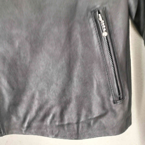 ニコアンド niko and... sheep leather ラムレザーダブルジップダブルライダースジャケット レディース M