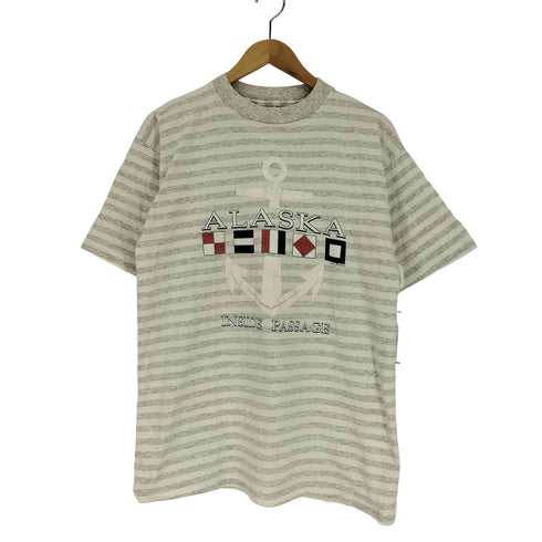 Prairie mountain USA製 シングルステッチ ALASKA ボーダーTシャツ メンズ import:L