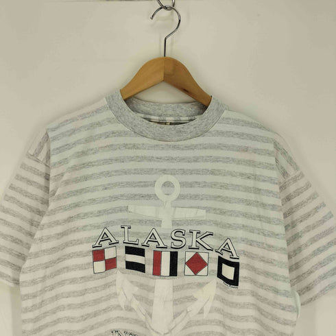 Prairie mountain USA製 シングルステッチ ALASKA ボーダーTシャツ メンズ import:L