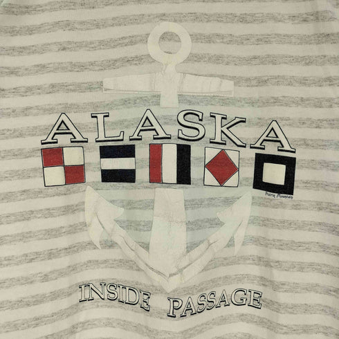 Prairie mountain USA製 シングルステッチ ALASKA ボーダーTシャツ メンズ import:L