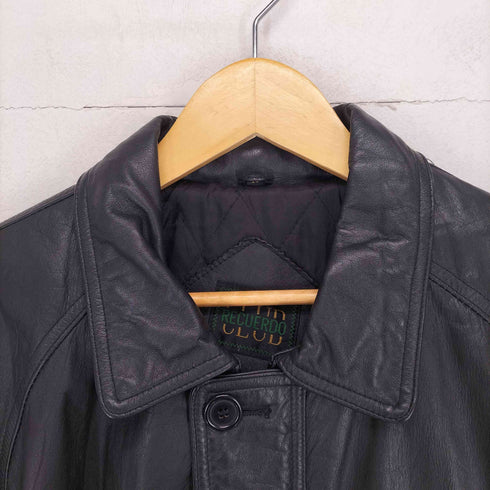 RECUERDO CLUB cow leather 裏地キルティングカウレザーカーコート メンズ M