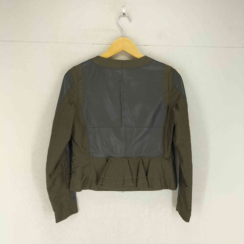サクラ SACRA lamb leather ラムレザー切替ダブルジップシングルライダースジャケット レディース 38