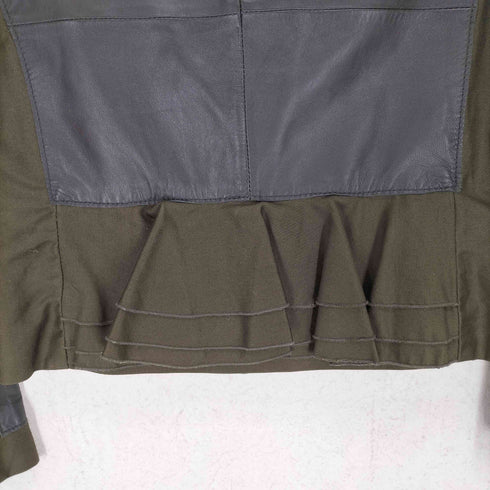 サクラ SACRA lamb leather ラムレザー切替ダブルジップシングルライダースジャケット レディース 38