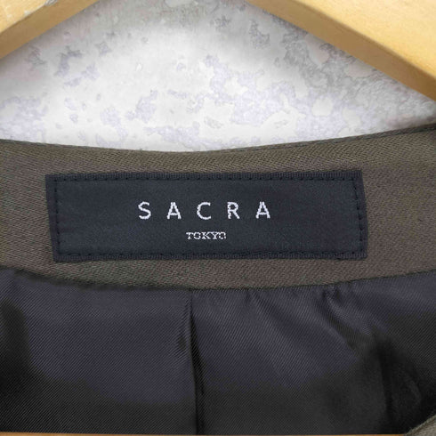サクラ SACRA lamb leather ラムレザー切替ダブルジップシングルライダースジャケット レディース 38