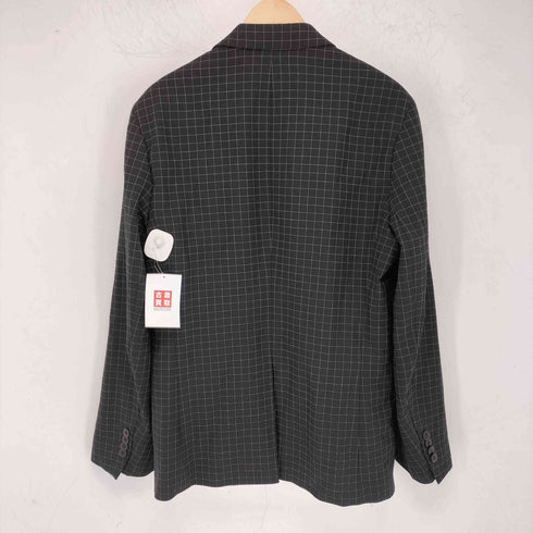 アニエスベーオム Agnes b.homme チェック柄 ウール混 2B テーラードジャケット メンズ JPN:48