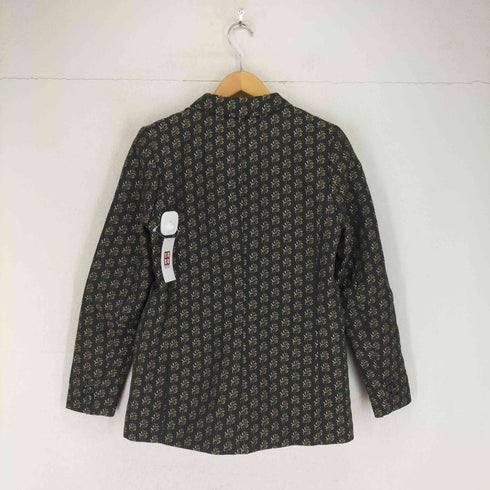 エイチアンドエム H&M ジャガードリーフデザインダブルテーラードジャケット レディース 38