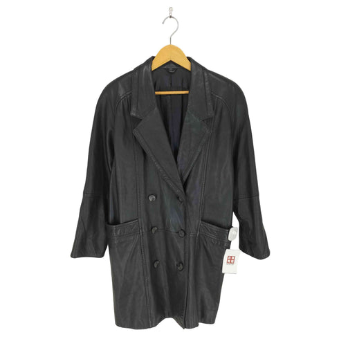 Jubian lamb leather ラムレザーチェスターコート レディース M