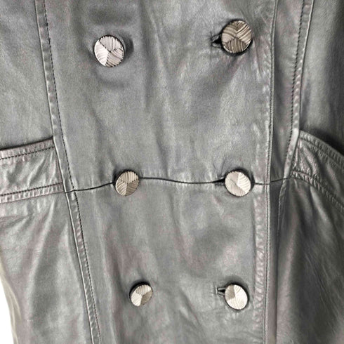 Jubian lamb leather ラムレザーチェスターコート レディース M