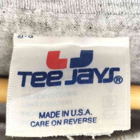 90S USA製 TEE JAYS ボディ 背面 カプセル プリント ポケット S/S クルーネック Tシャツ ボロ メンズ import:XL